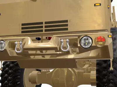 LMTV 4X4 USA Low-poly 3D model
