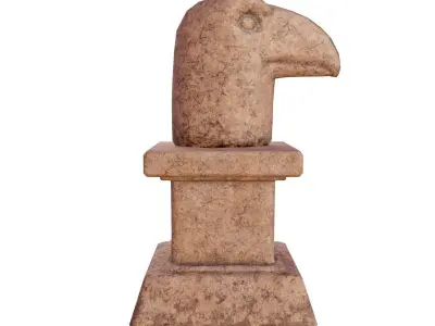 Eagle Head Statue Low-poly 3D model