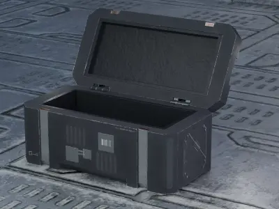 Sci-Fi Military Chest - Game Ready Low-poly 3D model