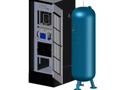 HYDRO FUELL CELL SYSTEM Low-poly 3D model