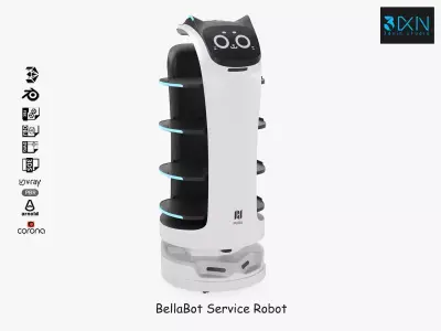 BellaBot Service Delivery Robot 3D model