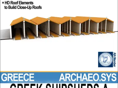 Greek Shipsheds A 3D model