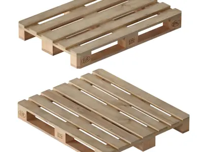 Wooden pallet pallet europallet europallet 3D model