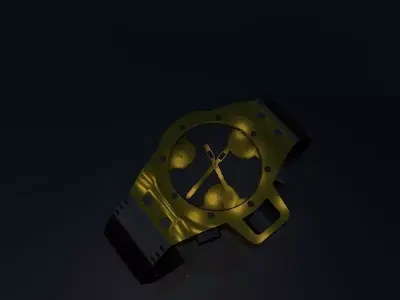  3D Mechanical Watch Low-poly 3D model