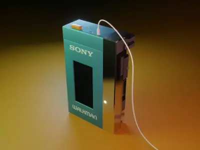 Sony TPS-L2 Walkman from Guardians Of The Galaxy  Free low-poly 3D model