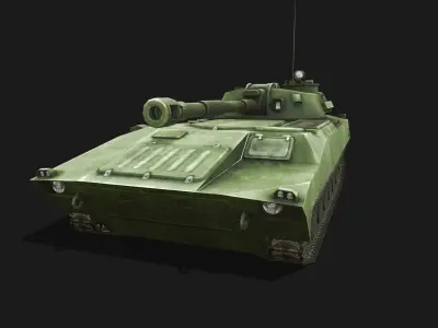 Tank 2s1 Gvozdika Low-poly 3D model