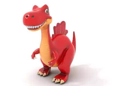 Cute Cartoon Dinosaur Model Pack Low-poly 3D model get