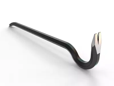 Crowbar metal hook 3D model