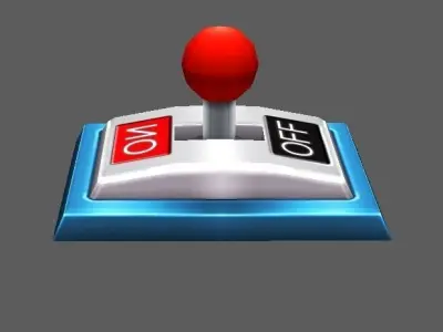 Switch no button Low-poly 3D model
