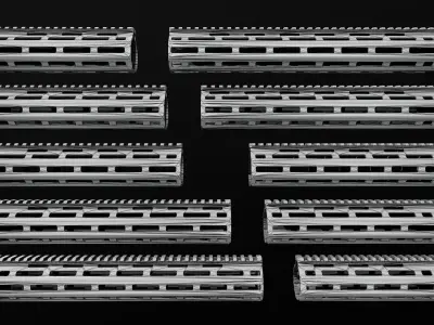 KAC URX4 MLOK AR15 Handguard Low-poly 3D model