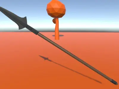 Ancient Spear Free low-poly 3D model