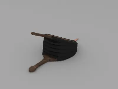 Bellows leaf Low-poly 3D model