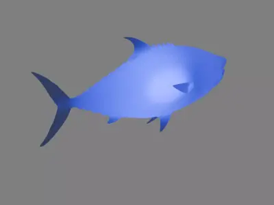 Indirect lighting for tuna 3D model