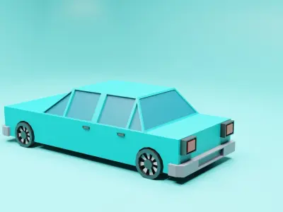 low poly car Free low-poly 3D model 11