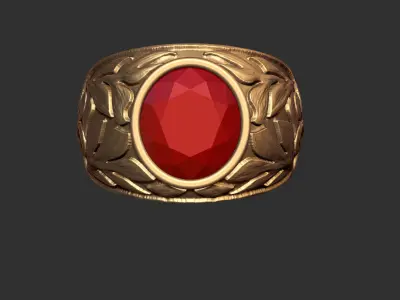 Engraved  Ring  Ready For 3D Print 3D print model