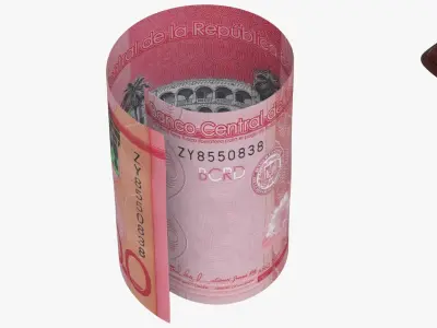 Dominican 1000 Pesos Wallet Money Purse 3D model