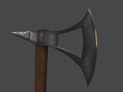 Viking Axe Low-poly 3D model 18