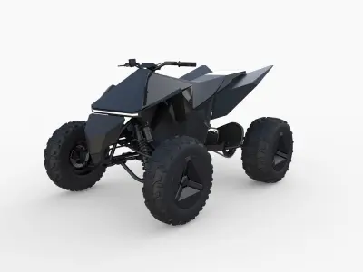 Tesla Cyberquad ATV Black 3D model