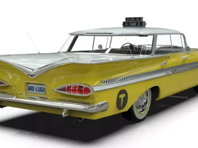 1959 Chevrolet Impala Taxi 3D model