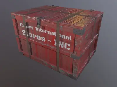 Cargo Crate Game Ready Low-poly 3D model