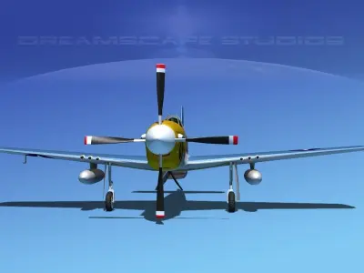 North American P-51B Lady Liberty 3D model