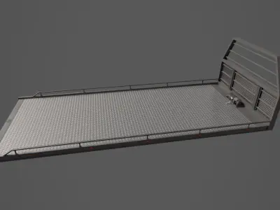 Tow Truck Platform Low-poly 3D model