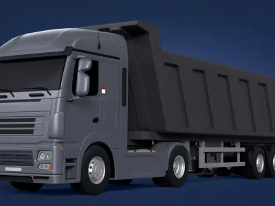 Generic Dump - Tipping - Grain - Construction Truck - Trailer 3D model