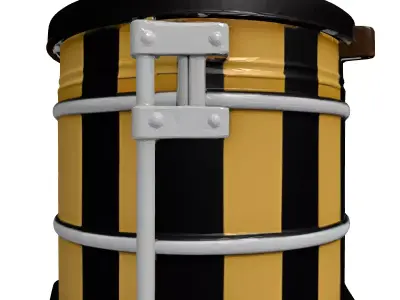 Stylized Industrial Hazard Container 3D model
