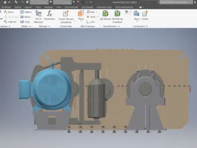 3 Speeds reducer gearbox 3D model