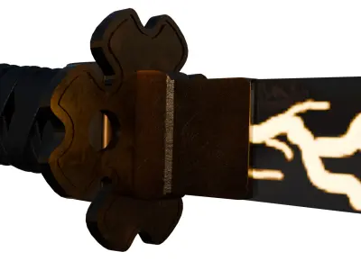 Darkbolt Katana Sword 3D model
