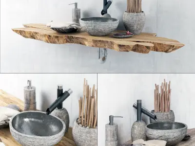 Stone sink 3D model