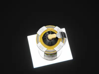 Futuristic Frag Grenade low poly model with Textures Low-poly 3D model
