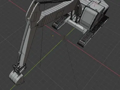 Excavator 3D model for CGI 3D model