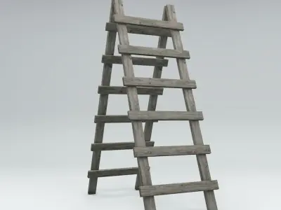 Small and Tall Ladder Low-poly 3D model