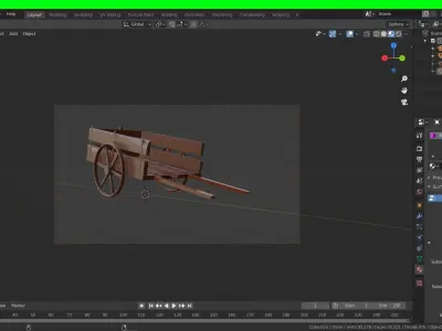BULLOCK CART  Free low-poly 3D model