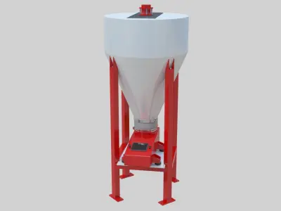Vibro Feeder - Wheat Grain Flour Milling Machine  Low-poly 3D model