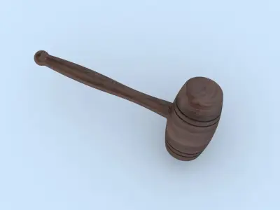 Wood mallet 3D model