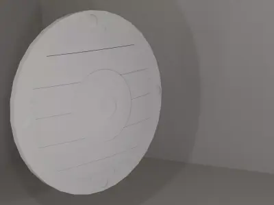 Wooden shield Free low-poly 3D model