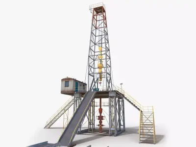Land Rig  Low-poly 3D model