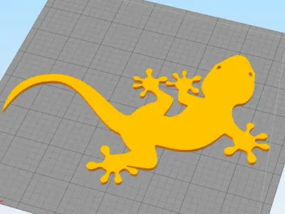 Lizard for wall decoration 3D print model
