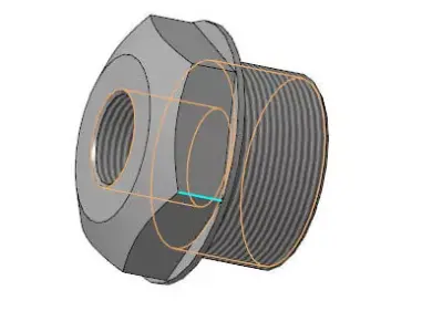 Threaded Plug 3D Model  Mechanical Part STL STEP 3D model