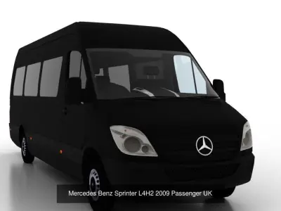 Mercedes Benz Sprinter L4H2 2009 Collection UK 3D Model Pack