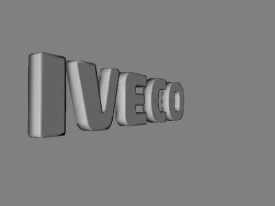 Iveco Logo Not Textured Free low-poly 3D model
