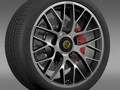 Porsche 911 Turbo S 2013 wheel 3D model