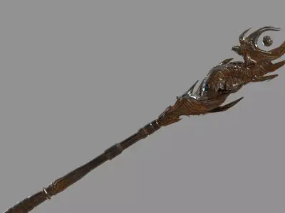 Staff Fantasy Dragon 3D model