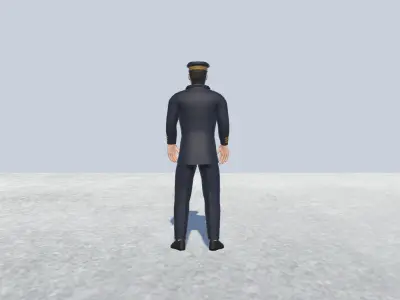 Pilot avatar Rigged  Low-poly 3D model