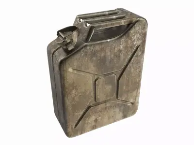 Classic metal jerry can 02 3D model