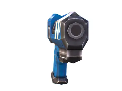LowPoly Sci-Fi Cartoon Pistol Gun Low-poly 3D model order