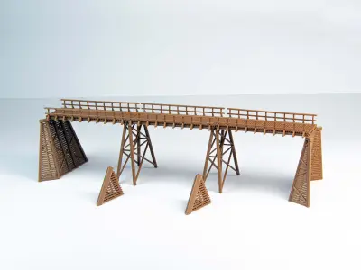 Temporary road bridge 1-87 FDM 3D print model
