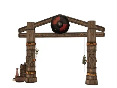 Viking set equipement 3D model